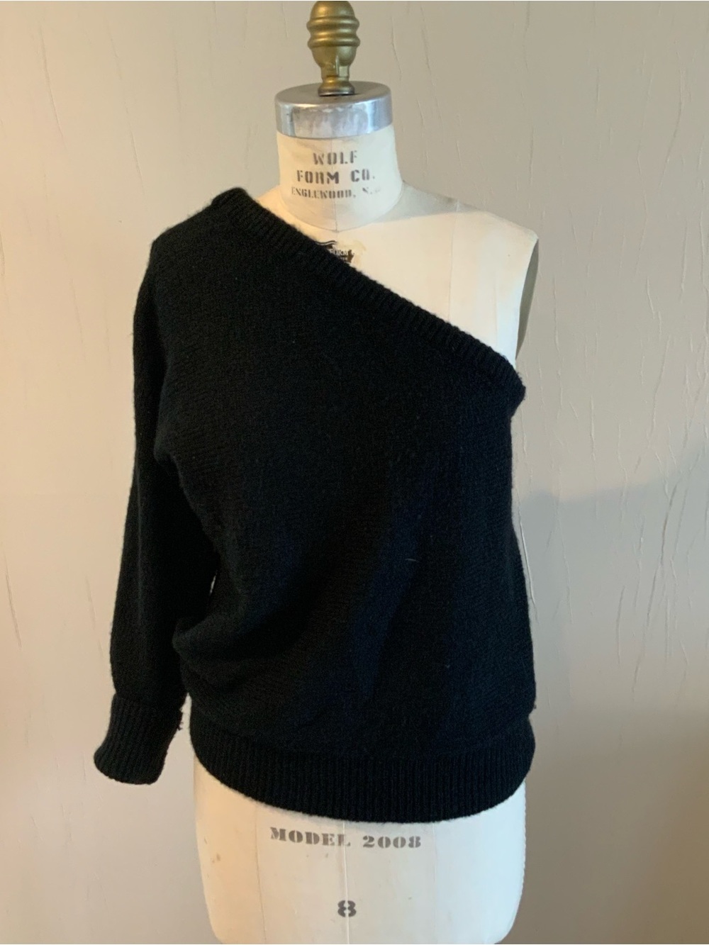 Lilly Pulitzer Naura Black One-Shoulder Off-the-Shoulder Sweater